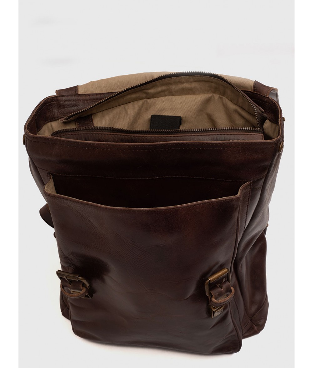 Clayton Vintage Crazy Horse Leather Backpack Alaskan Leather Company